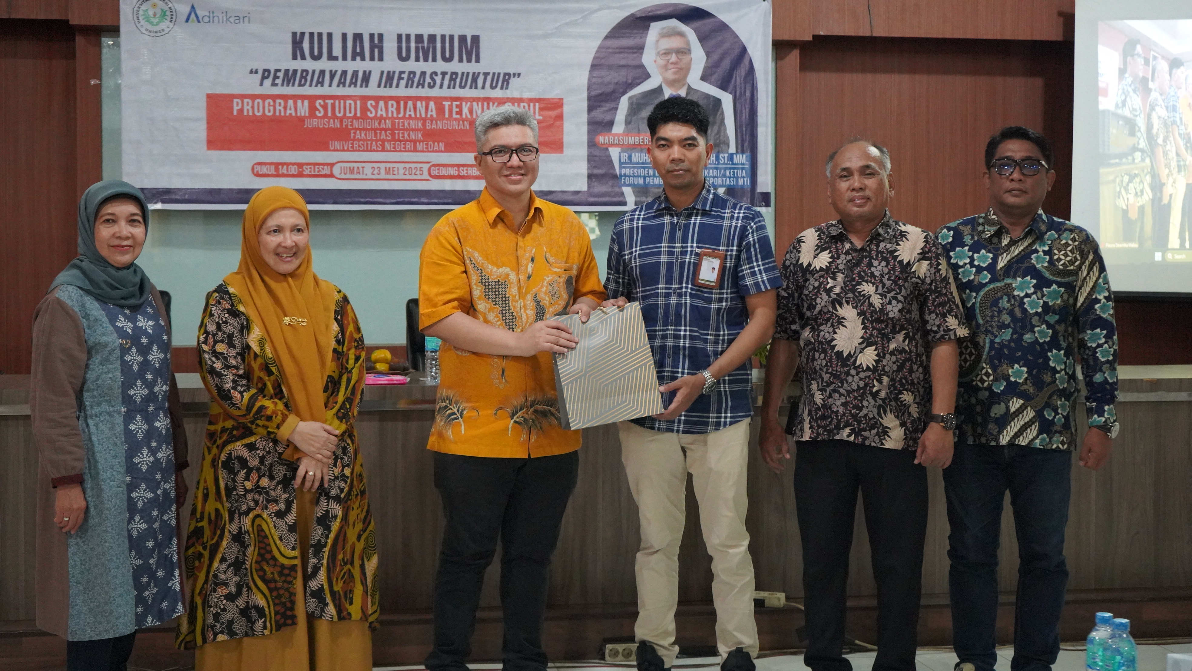 Kuliah Umum Teknik Sipil UNIMED Hadirkan Profesional dari PT Anagata Dhia Karya Mandiri (Adhikari) Bahas Skema KPBU